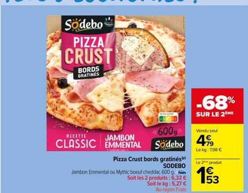 Sodebo - Pizza Crust Bords Gratinés