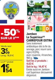 carrefour - jambon le supérieur extra