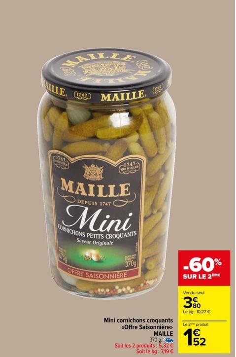 Maille - Mini Cornichons Croquants en Promo Saisonnière