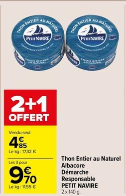 Thon Entier Au Naturel Albacore - Promo Démarche Responsable