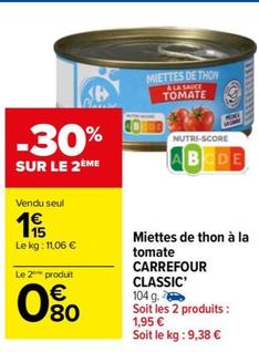 Carrefour - Miettes De Thon À La Tomate Classic'