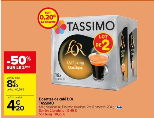 tassimo - dosettes de café l'or