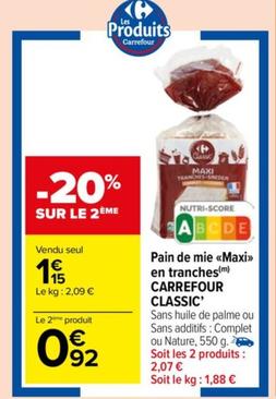 Carrefour - Pain De Mie Maxi En Tranches Classic'