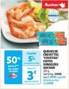 Auchan - Queues De Crevettes "cocktail" Cuites