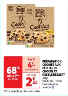 nestlé - préparation cookies chocolat : la gourmandise en promo !