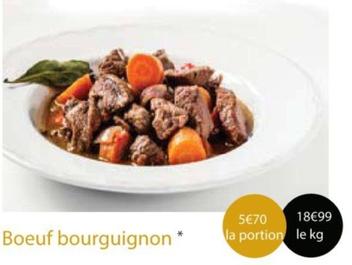Boeuf Bourguignon offre à 5,7€ sur Cora
