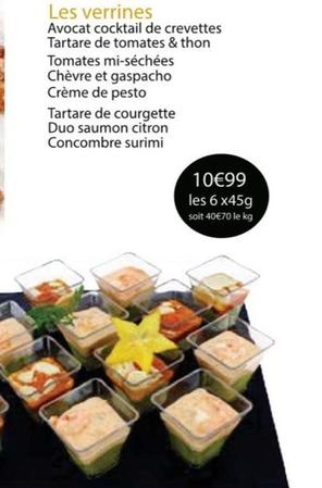 Les Verrines offre à 10,99€ sur Cora