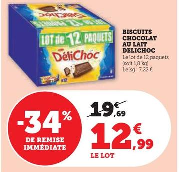 Délichoc - Biscuits Chocolat Au Lait