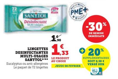 Sanytol - Lingettes Desinfectantes Multi-usages