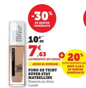 MAYBELLINE - Fond De Teint Super Stay