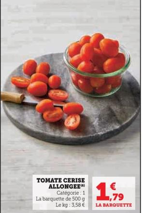 tomate cerise allongee