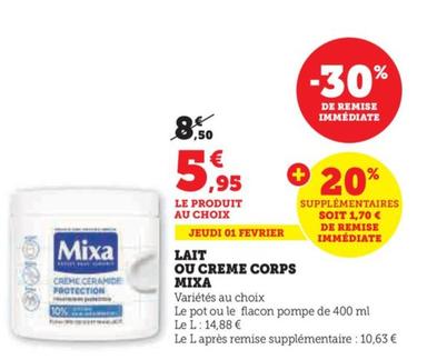 Mixa - Lait Ou Creme Corps