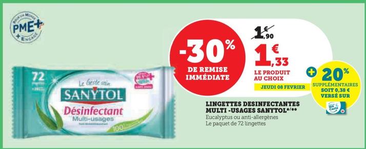 Sanytol - Lingettes Desinfectantes Multi-Usages