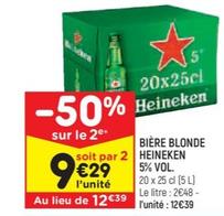 Heineken - Bière Blonde 5% Vol.