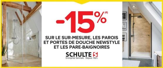 Schulte - Sur Le Sur-mesure, Les Parois Et Portes De Douche Newstyle Et Les Pare-baignoires