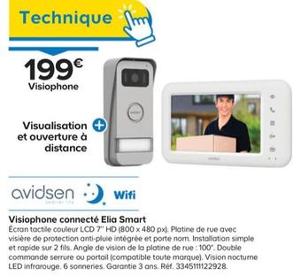 avidsen - visiophone connecté elia smart