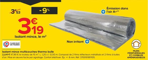 Isolant Mince Multicouches Thermo Bulle