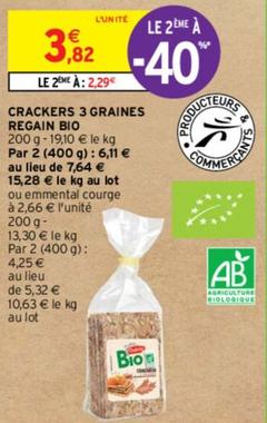 Regain Bio - Crackers 3 Graines