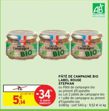 Stephan - Pâté De Campagne Bio Label Rouge