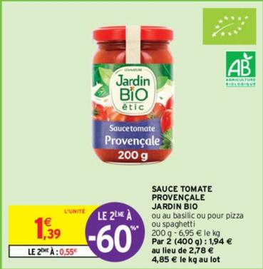 Jardin Bio - Sauce Tomate Provençale