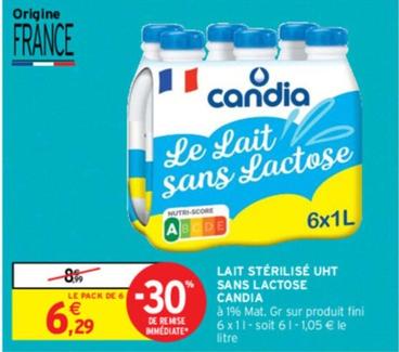 Candia - Lait Stérilisé Uht Sans Lactose