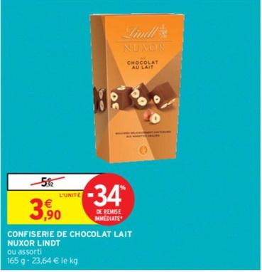 Lindt - Confiserie De Chocolat Lait Nuxor