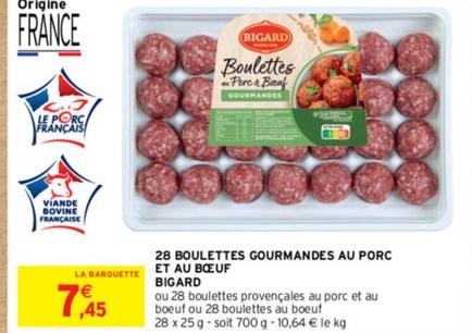 Découvrez les 28 Boulettes Gourmandes Au Porc Et Au Bœuf de Bigard en promotion !