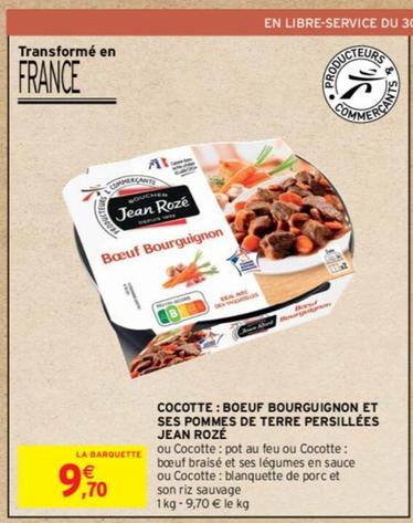 Découvrez le délicieux Boeuf Bourguignon et ses pommes de terre persillées Jean Rosé Cocotte !
