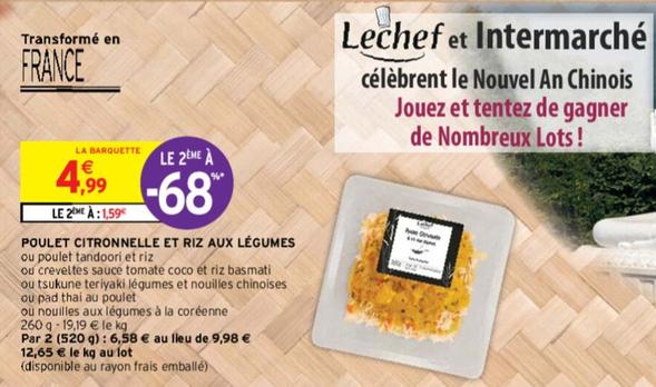 Lechef - Poulet Citronnelle Et Riz Aux Légumes