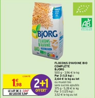 Bjorg - Flocons D'avoine Bio Complète