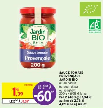 Jardin Bio Etic - Sauce Tomate Provençale