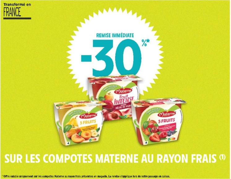 Materne - Sur Les Compotes Au Rayon Frais