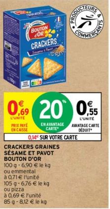 Bouton D'or - Crackers Graines Sésame Et Pavot