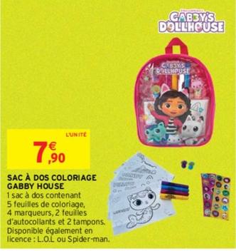 Gabby House - Sac A Dos Coloriage
