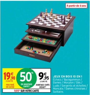 jeux en bois 10 en 1