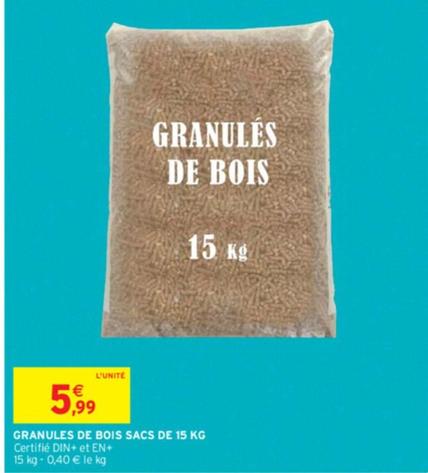 Granules De Bois Sacs De 15 Kg