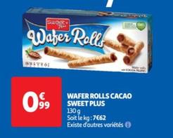 Sweet Plus - Wafer Rolls Cacao