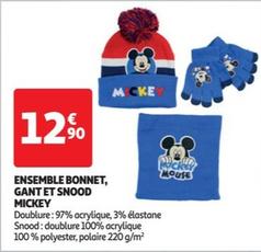 Ensemble Bonnet, Gant Et Snood Mickey