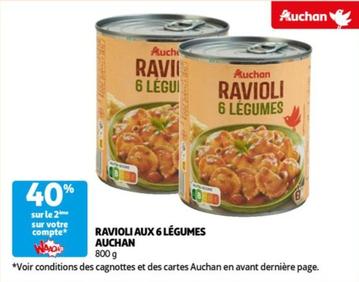 auchan - ravioli aux 6 légumes