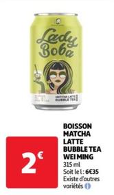 Wei Ming - Boisson Matcha Latte Bubble Tea