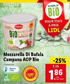 milbona - mozzarella di bufala campana aop bio