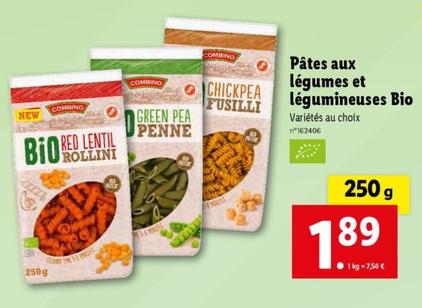 Pâtes Aux Légumes Et Légumineuses Bio