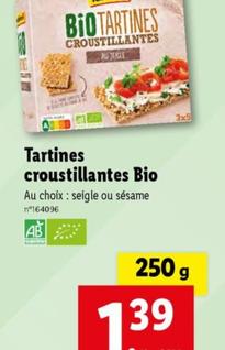 Tartines Croustillantes Bio