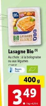 lasagne bio