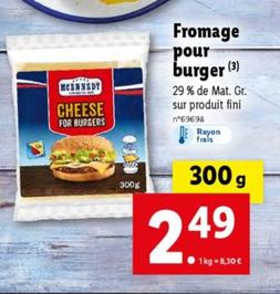 mcennedy - fromage pour burger