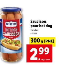 mcennedy - saucisses pour hot dog