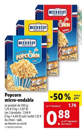 mcennedy - popcorn micro-ondable