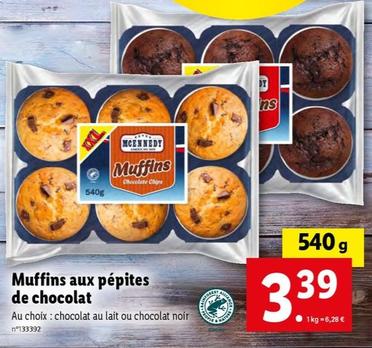 mcennedy - muffins aux pépites de chocolat