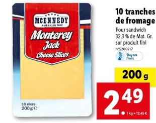 mcennedy - tranches de fromage