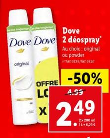 Dove - 2 Déospray